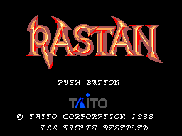 Rastan title screen for Sega Master System
